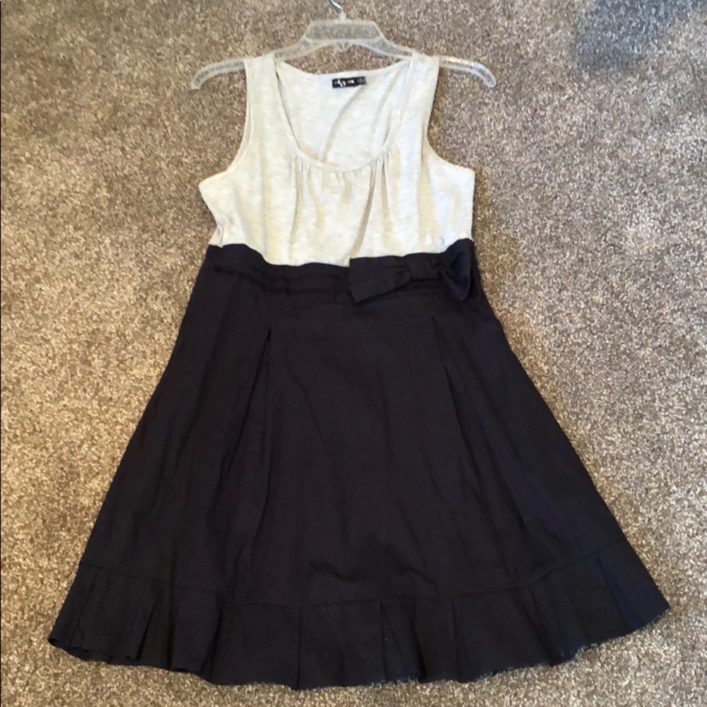 Navy blue and grey casual dress